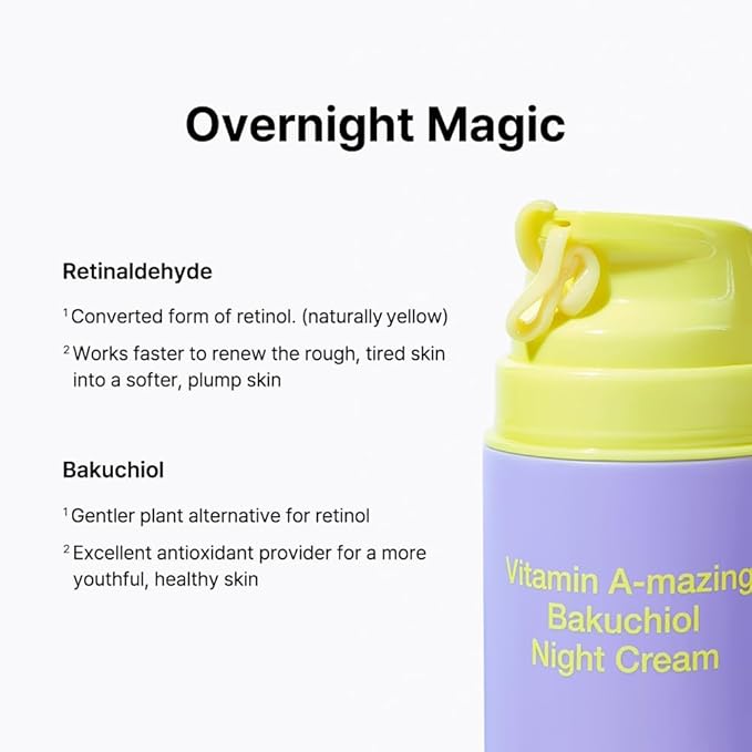 BY WISHTREND Vitamin A-mazing Bakuchiol Retinal Night Cream (0.35 Ounce (Pack of 1))