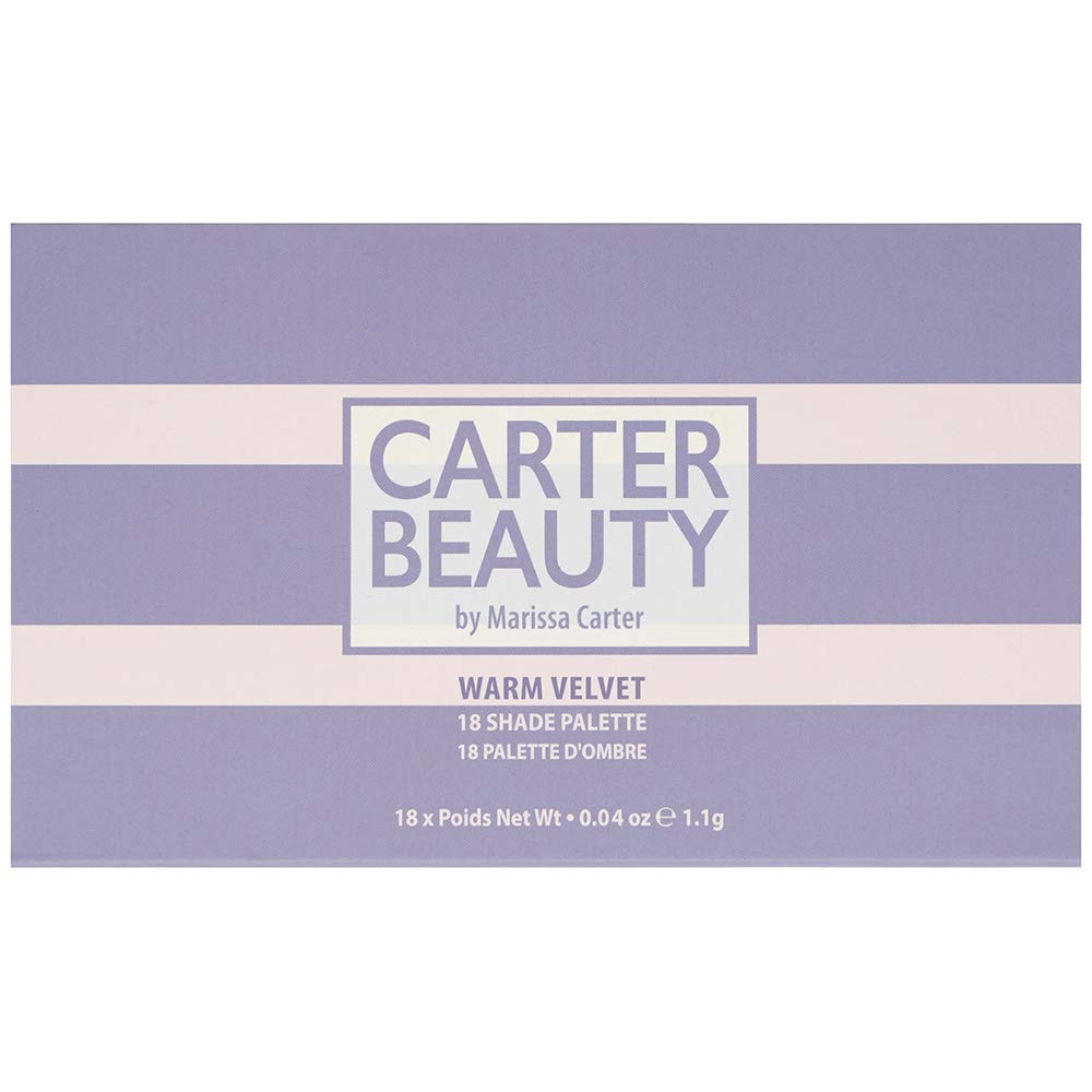 Carter Beauty by Marissa Carter 18 Shade Eyeshadow Palette | Long Lasting Eye Shadow Makeup | Shimmer & Matte Vibrant Colors (Warm Velvet)