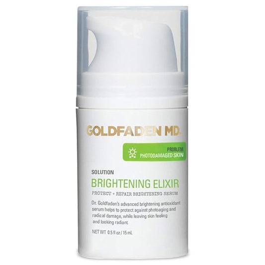 GOLDFADEN MD Brightening Elixir | Serum w/Vitamin C, Ferulic Acid, Vitamin B & Vitamin E | Helps Aid Against The Appearance Of Photoaging | Leaves Skin Feeling Hydrated & Looking Radiant .5 fl oz