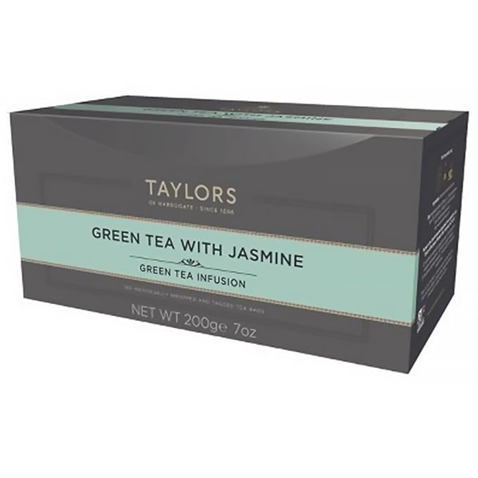 Taylors of Harrogate Green Tea with Jasmine, 100 Count (Pack of 1)