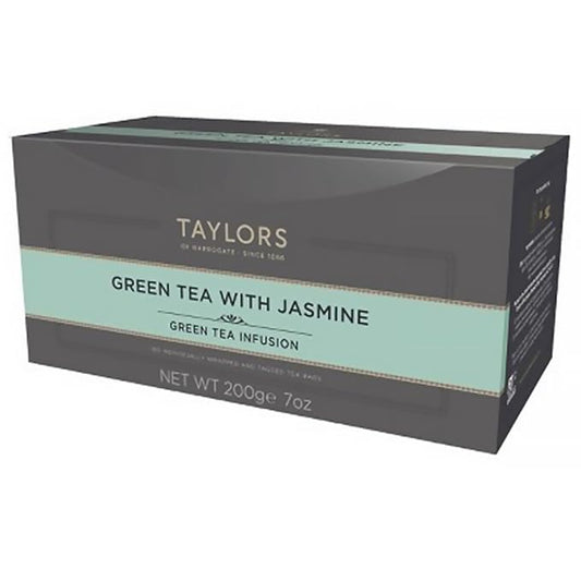 Taylors of Harrogate Green Tea with Jasmine, 100 Count (Pack of 1)