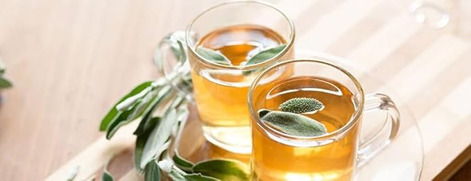 SAGE Organic Herbal Tea Leaves, 8 oz. Volume Weight Pouch, Cut and Sifted, Loose Leaf Herbal tea, Culinary Spice (Sage) Chef Choice