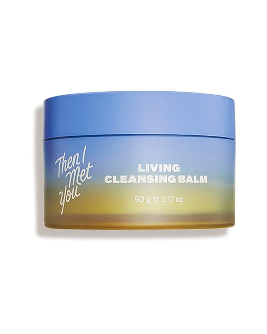 Then I Met You Living Cleansing Balm, Oil Cleanser for Face & Makeup Remover with Grape Seed, Olive & Seaberry Oil, Vegan Korean Skincare for All-Skin Types (3.17 Oz)