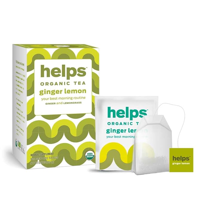 Helps Teas | Ginger Lemon, Happy Belly & Relax Tea Mix | Promotes Healthy Digestion Naturally Caffeine-Free | 16 Tea Bags Each