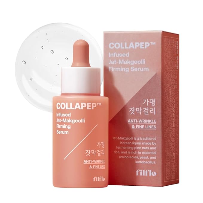 Collapep Infused Jat-Makgeolli Firming Serum, Korean Traditional Fermented Ingredients, Nourishing, Hydrating Serum for Fine Lines, Pore and Rough Skin, Korean Skin Care, 1.52 Fl Oz