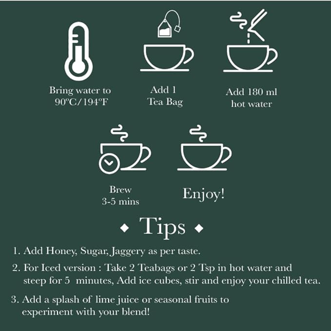 Luxmi Estates - Citrus Sky - Organic Lemongrass Tea - 90 Tea Bags (15ct x 6pack) | Wth Lemongrass, Ginger, Darjeeling Green Tea and more | Beautifully Aromatic and Relaxing Tea