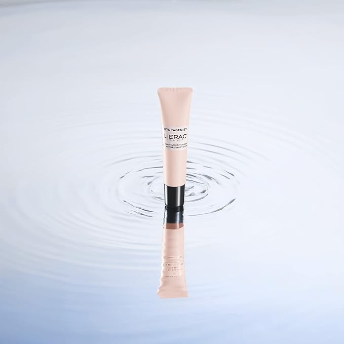 Lierac Hydragenist Rehydrating Eye Care - Vegan Under Eye Cream for Dark Circles, Puffiness & Fine Lines, Hyaluronic Acid for Intense Hydration, Eye Moisturizer that completes your Skin Care -15ml