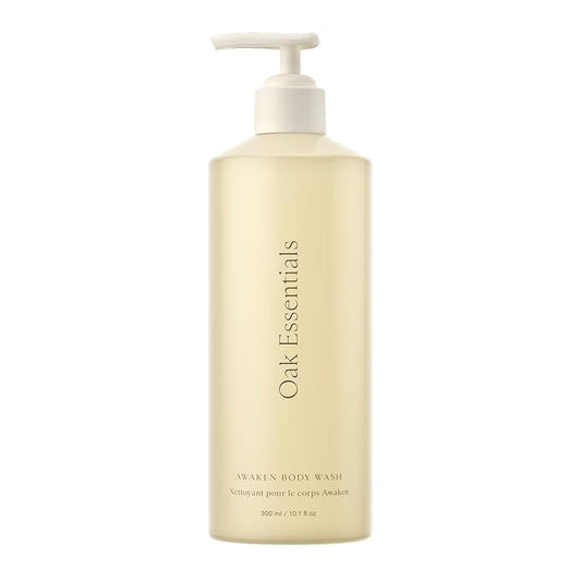 Oak Essentials Awaken Body Wash | Hydrating Shower Gel with Lavender Oil, Cedarwood Oil & Rice Bran Extract, 10.1 Fl Oz