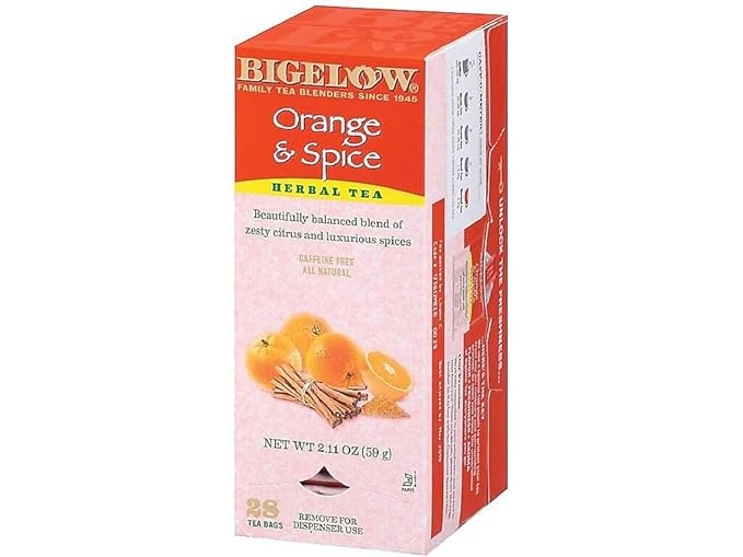 Bigelow 10398 Orange and Spice Herbal Tea 28/Box