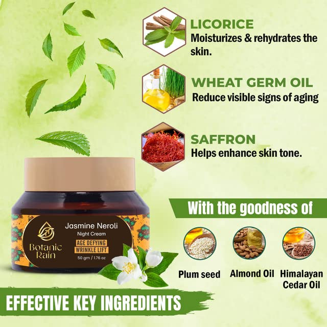 Organic Face Moisturizer With SPF With Rose Eladi And Night Cream With Jasmine Neroli Natural Ayurveda Products Suitable For All Skin Types, For Women And Men