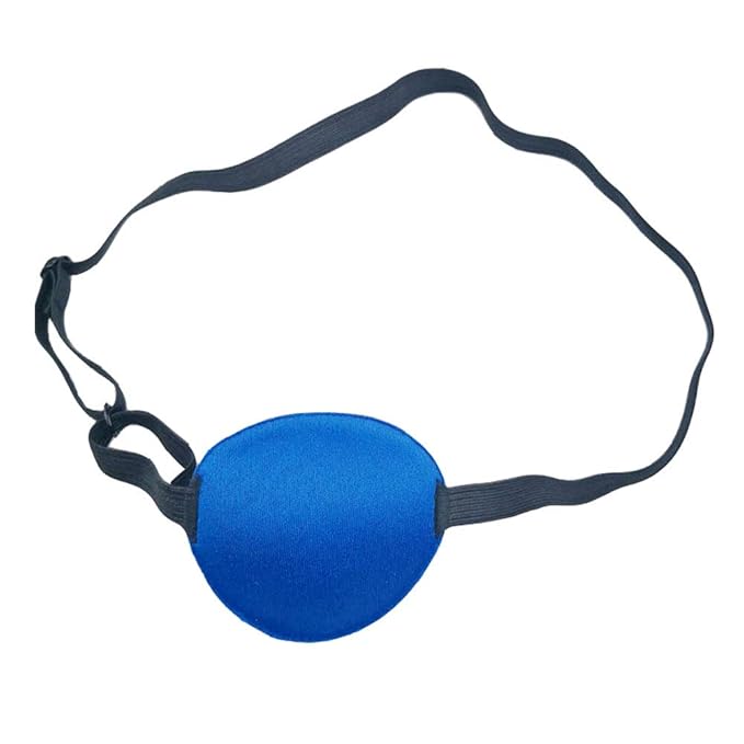 Soochat 3 Pack Eye Patch Strabismus Adjustable Eye Patch Eye Mask Buckle Adults and Kids Blue