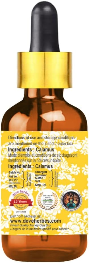 Deve Herbes Pure Calamus Essential Oil 15ml (0.50 oz)