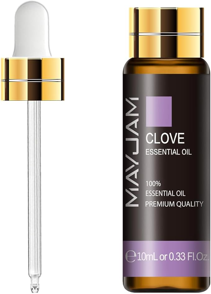 Clove Essential Oil, MAYJAM 10ML/0.33FL.OZ Premium Clove Oils for Soap Candle Making, Diffuser, Bedroom, Living Room, Office