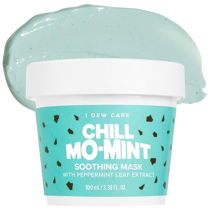 I DEW CARE Wash Off Face Mask - Chill Mo-Mint | Soothing Mask with Peppermint Leaf Extract, Korean Face Mask Skin Care for Face, 3.38 Oz