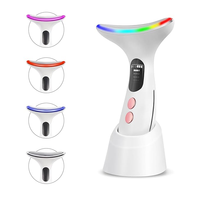 Face and Neck Massager for Skin Care,Multifunctional Electric Sculpting Tool Beauty Device for Home Use Enhanced with Triple Action Thermal and Vibration Technologies for Face Neck Shoulder Care