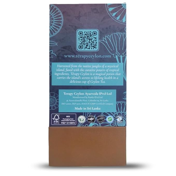 Térapy Ceylon LIVERTOX Organic Herbal Tea Bags | Helps with Liver Kidney Cleanse Detox & Repair | 100% Natural Ayurvedic Ingredients including Turmeric, Aloe Vera and Lemongrass | 20 Individually Wrapped Tea Bags