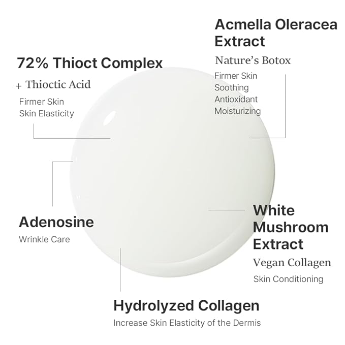 Revol Thioc Shot Ampoule, 10 Days Anti Aging Care, Cinderella Face Lift, Thioctic Acid, Skin Elasticity, Intense Glow, Hydrate Dry Skin and Rough Skin, Skin Booster, 10ml 0.34 fl Oz