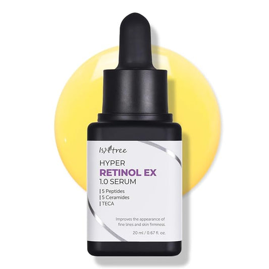 ISNTREE Hyper Retinol EX 1.0 Serum 20ml | 5 Peptides | 5 Cermaides | Helps Reduce Fine Lines