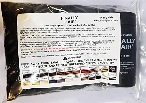 Hair Building Fibers 200 Grams 7 Oz. With Bottle By Finally Hair 50g*4 (Red)