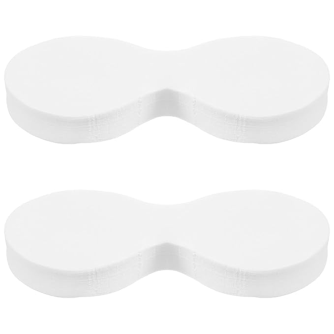 Sibba 200 Sheets Disposable Non Woven Eye Care Cotton Paper Facial Eye Pads Spa DIY Clear Eye Mask Paper Eye Pillow Covers Eye Care Masks for Skincare Spa Wrap Moisture