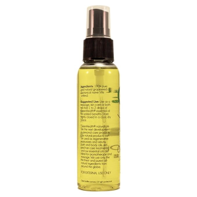 GreenHealth 2 fl oz Grapeseed Skin Care Oil w/Black Spray Cap
