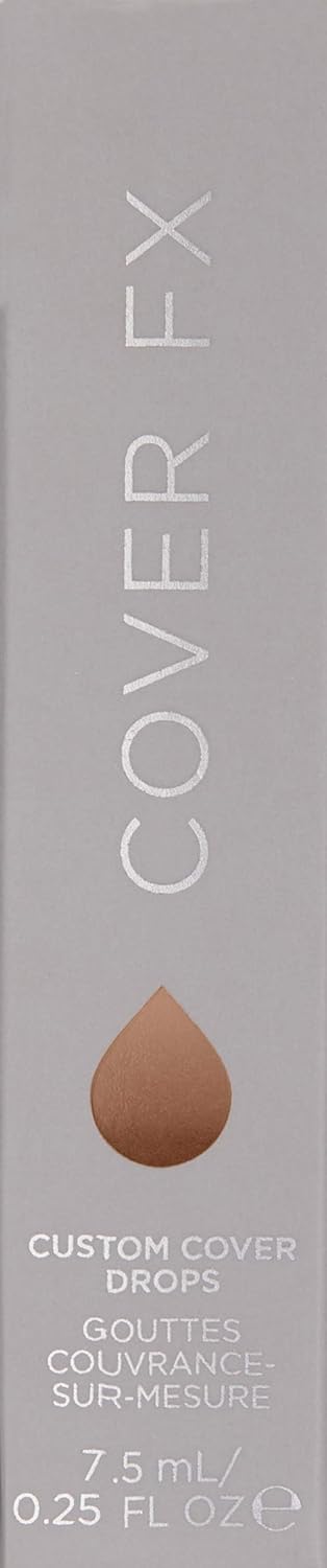 COVER FX Custom Cover Drops, Multi-Use Shade-Adjusting Liquid Foundation and Concealer Makeup, Vegan & Cruelty-Free Lightweight Skin Enhancer, 0.25 Fl Oz, N Deep 5