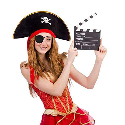 SUWOW Eye Patches Pirate Mask Eyepatch for Lazy Eye Black Eye Patch for Glasses Medical Eye Patches for Adults Kids Children for Halloween Christmas Cosplay Pirate Theme Costume