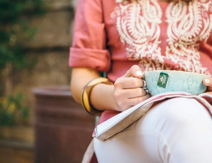 Organic India Tulsi Peppermint Herbal Tea - Holy Basil, Stress Relieving & Refreshing, Immune Support, Aids Digestion, Caffeine-Free - 18 Bags, 1 Pack