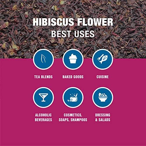 Tiesta Tea - 3lb Hibiscus Flowers | Cut & Sifted Loose Tea | 3lb |1360g, Bulk Resealable Bag | Raw Hibiscus Flower, Agua Fresca, Flor de Jamaica, Baked Goods, Dressings, Jams, Soaps & More | 3-Pack