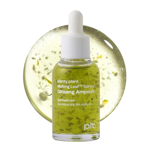 Plentyplant 65.7% Sprout Ginseng | Korean Serum with Melting Sprout Ginseng Leaf | Ginseng Extract Essence with Hyaluronic Acid, Peptides, Niacinamide | Face Serum for relief