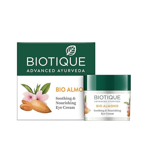 Biotique Bio Almond Soothing and Nourishing Eye Cream, 15 gm/.52 Oz.