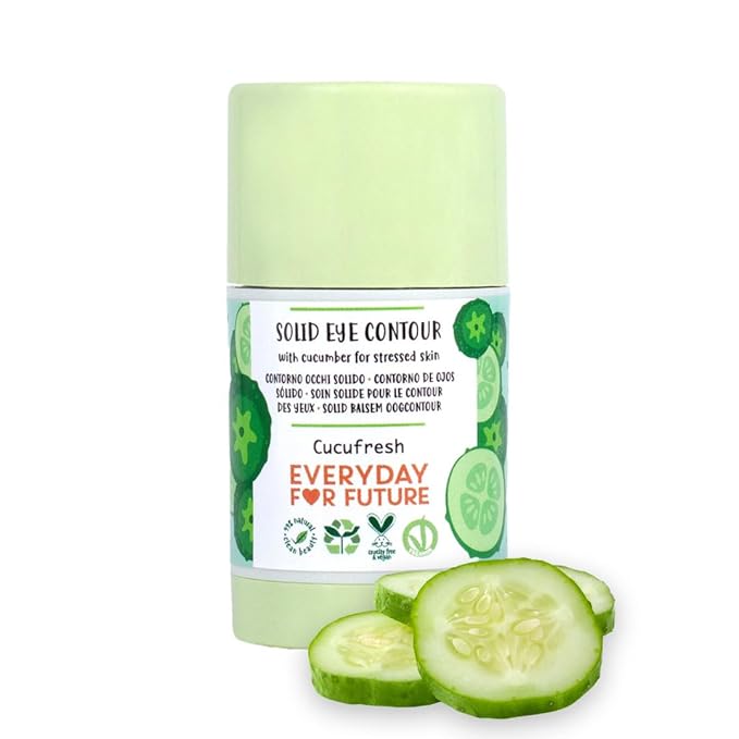 Cucumber Solid Eye Contour Serum Stick | Cooling Eye Serum Stick | Vegan & Cruelty Free Eye Serum Stick | 99% Natural Eye Serum Stick | 1.06 oz