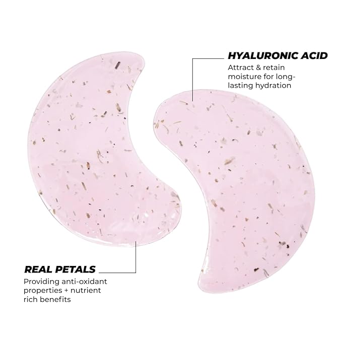 Vitamasques De-Puff Hydrogel Eye Pads, with Lavender & Vegan Collagen (Pack of 3)