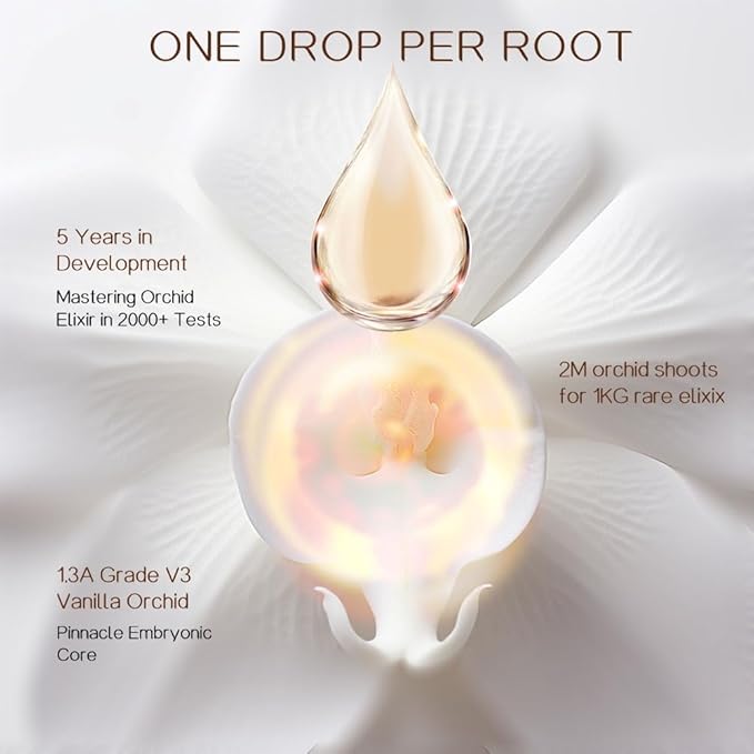 Orchid Hydration Facial Oil, Luxurious Lightweight Orchid Face Oil for Daily Hydration & Radiance, Perfect for Sensitive & Dry Skin, 0.04 fl. oz