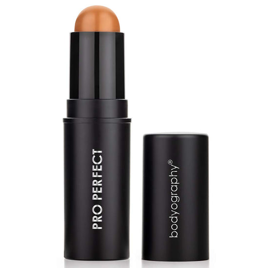 Bodyography Pro Perfect Foundation Stick - Demi-Matte Finish with A Natural Look - Enhancer for Concealing, Highlighting, and Contouring - Vitamin C & E (Hazelnut)