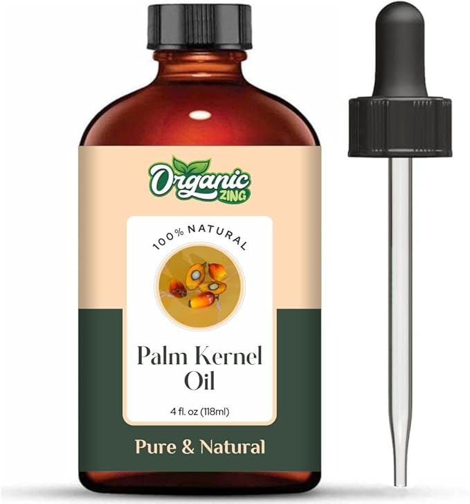 Palm Kernel (Elaeis Guineensis) Oil | Pure & Natural Carrier Oil for Skincare & Hair Care - 118ml/3.99fl oz
