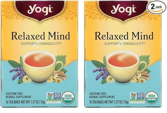Yogi Tea, Relaxed Mind, 16 Count, Packaging May Vary (Pack of 2)