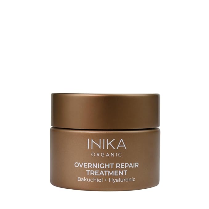 INIKA Organic Overnight Repair Treatment | Collagen Boosting, Skin Plumping and Deep Hydration face mask