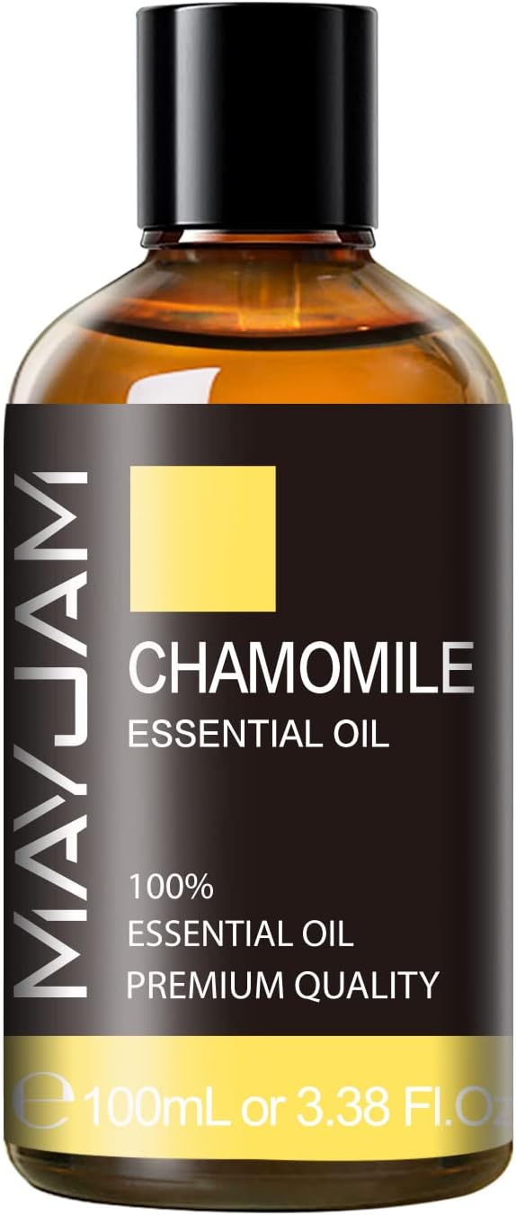 Chamomile Essential Oil(100ml) - MAYJAM 3.38fl.oz Pure Essential Oils - Use in Aromatherapy, Massage Blend & Diffusers - Chamomile Oil