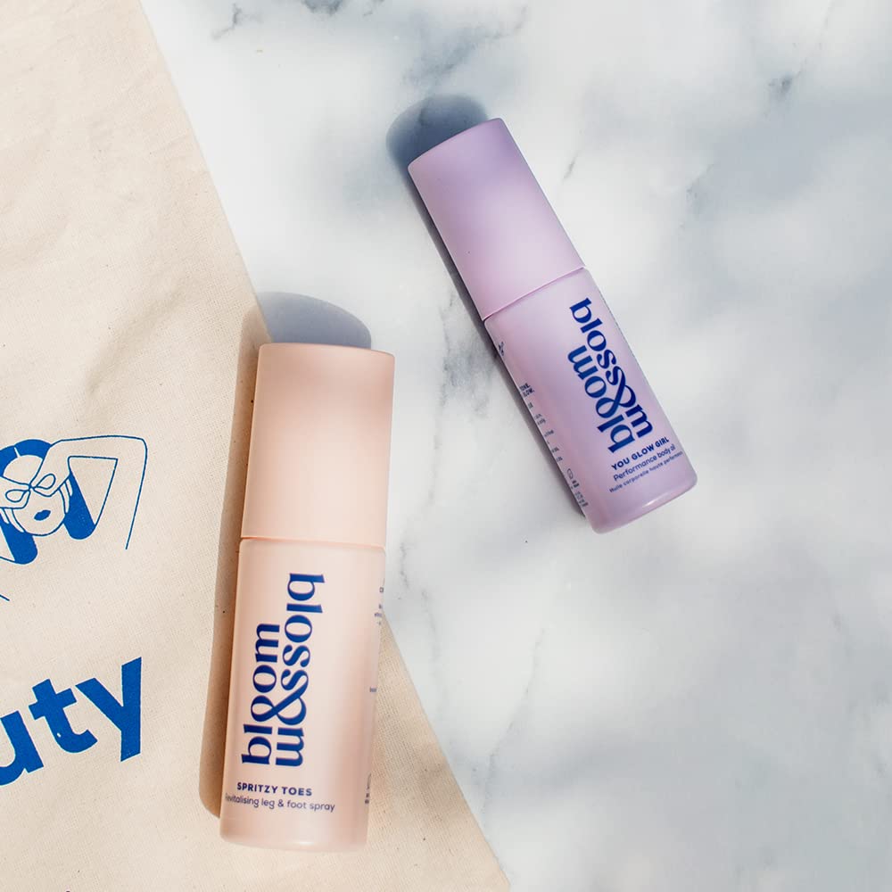 Bloom and Blossom The Glow Getter The Ultimate Body Care Set with Spritzy Toes 1.3 Fl Oz, Wonder Worker 0.84 Fl Oz and You Glow Girl 1.3 Fl Oz