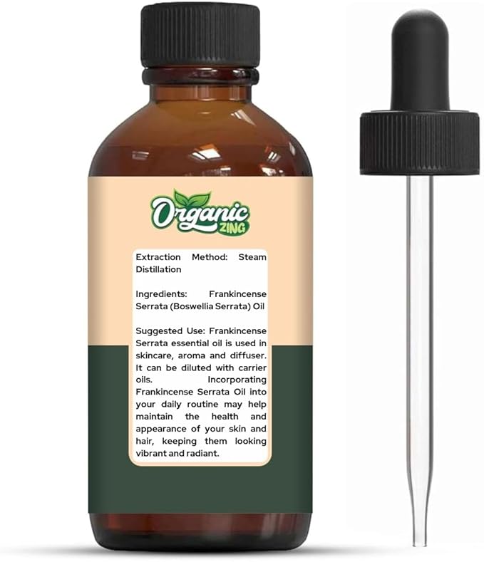 Frankincense Serrata (Boswellia serrata) Oil | Pure & Natural Essential Oil for Skincare, Aroma and Diffusers- 30ml/1.01fl oz