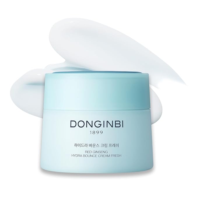 Donginbi Red Ginseng Hydra Bounce Cream Fresh - Firming Cream with Korean Red Ginseng and Hyaluronic Acid, Face Moisturizer for Dry Skin, Korean Skin Care Gifts for Women, 0.84 oz / 25 ml