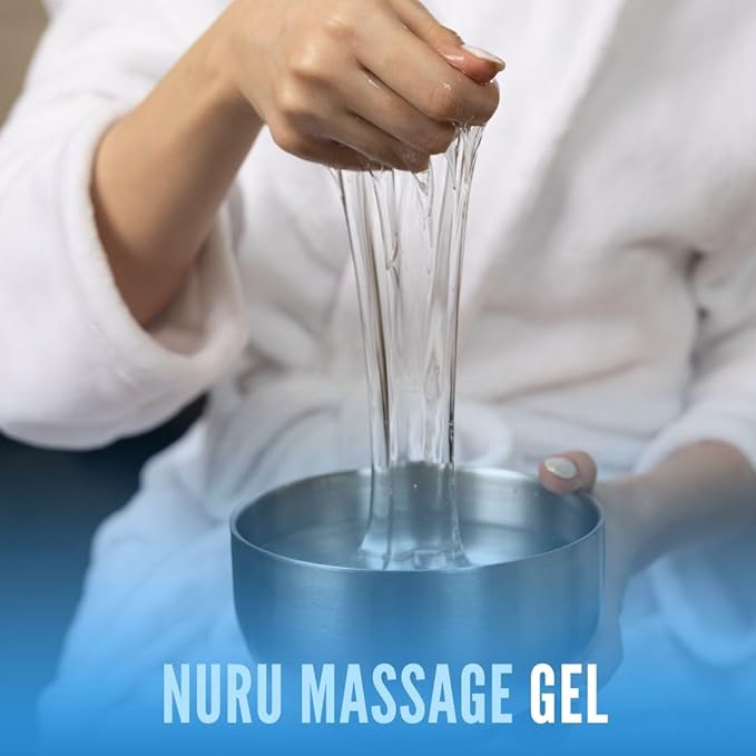 Japanese Nuru Massage Therapy Gel | Aloe Vera, Seaweed, Green Tea, Liquorice, & Vitamin B5 | 33.81 fl oz