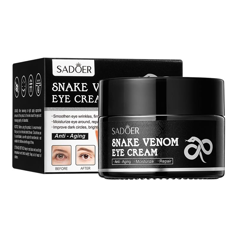 Firming Eye Cream, Snake Venom Peptide Eye Cream, Daily Anti-Aging Under Eye Cream, Remove Pouches Dark Circles Anti-Wrinkle Diminishing Eye Lines Lifting Firming