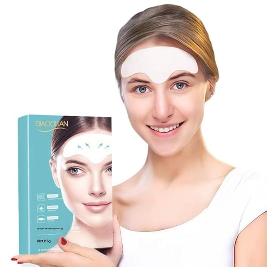 Forehead Wrinkle Patches Overnight 10 pcs with Collagen, Vitamin, Anti Wrinkle Patches, Forehead Wrinkles Beauty Treatment,Smile Line Patches