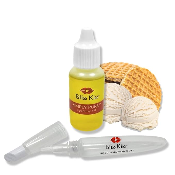 Bliss Kiss Refillable Nail Oil Pen & Simply Pure Cuticle Oil 15 ml Bottle Bundle