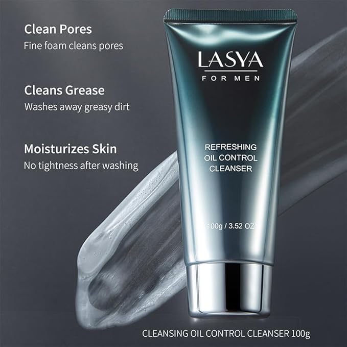 Oil Control Skin Care Set For Men 3-In-1 Skin Care Routine With Cleanser Toner Lotion 3 Step Skin Care Routine