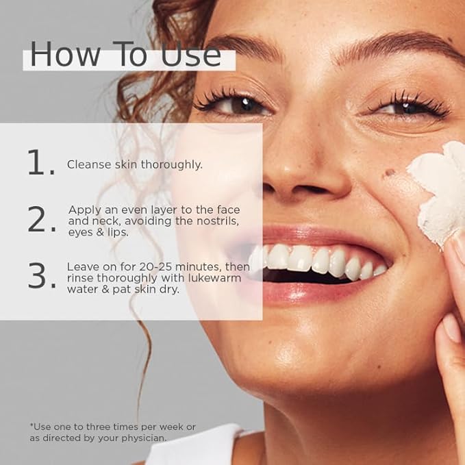 Glytone Acne Treatment Mask for Face with Sulfur & Glycolic Acid Face Mask, Acne Spot Treatment, Acne Skin Care Face Mask, 3oz