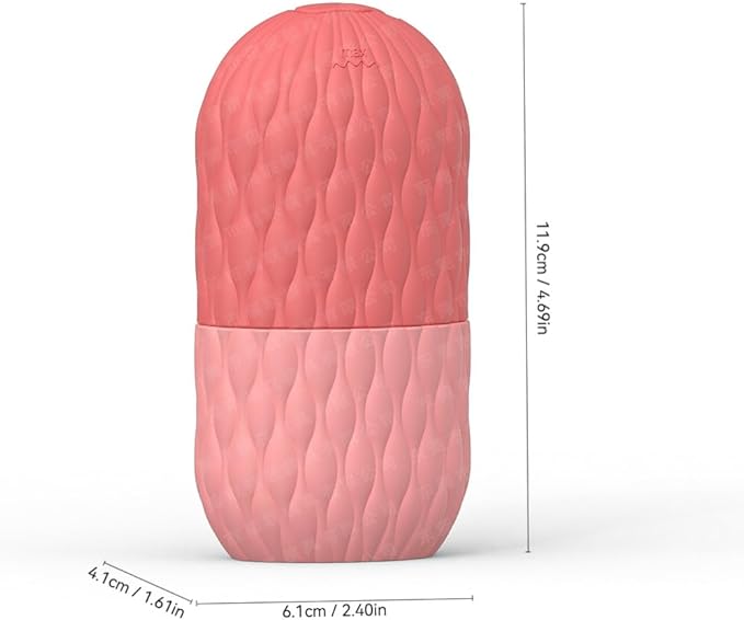 Ice Roller for Face, Ice Cube Facial Roller Massager, Reusable Silicone Face/Neck Ice Mold for Naturally Skin Care, De-Puff Eye Bags, Reduce Migraine Pain