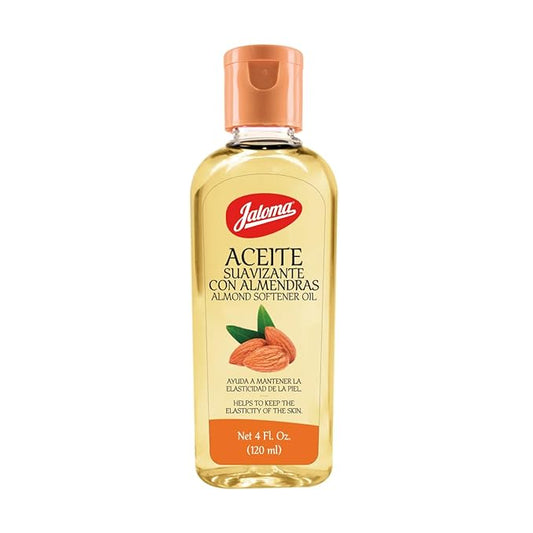 Jaloma Almond Oil, Nourishing Skin Softener for Lasting Elasticity, 4 FL Oz Bottle.